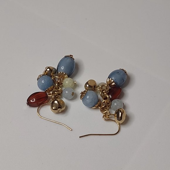 Pretty Multi Color Glass Bead Dangle Earrings - Picture 6 of 9